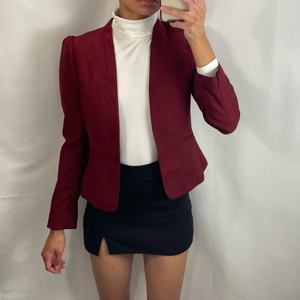 Burgundy H&M blazer